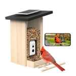 Birdfy Feeder Ebony - Intelligentes Vogelhaus aus Holz