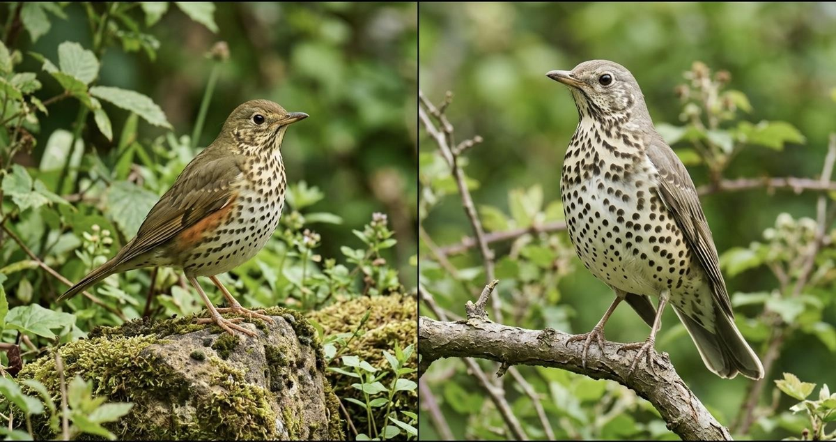 Singdrossel vs. Misteldrossel: Größe, Flecken & Gesang
