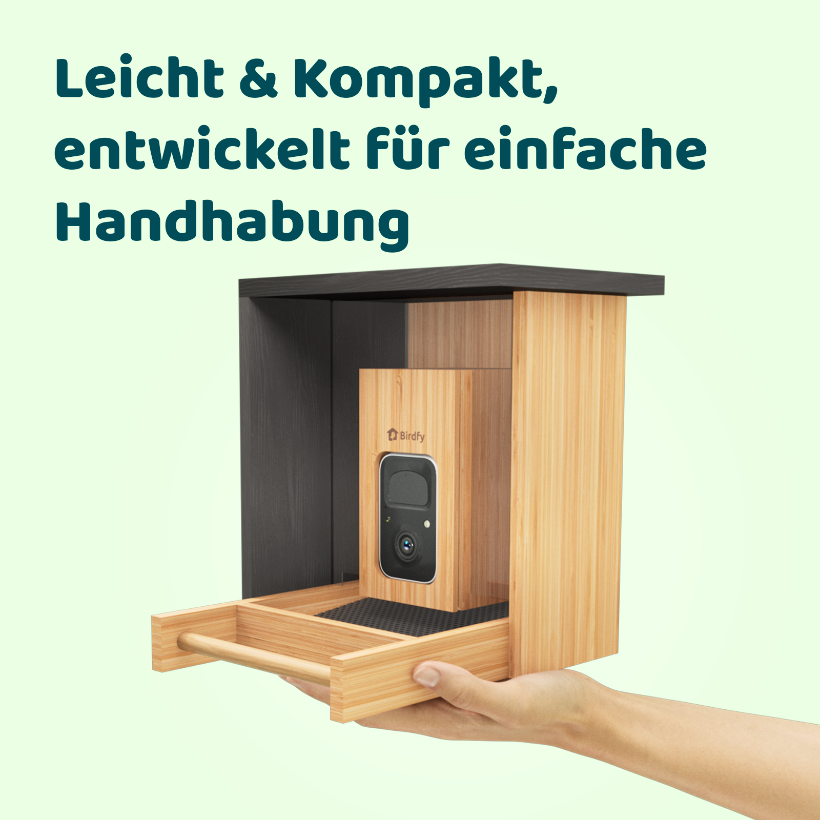 Birdfy Feeder Bamboo Mini - Ökologischer Vogel-Fütterer mit Kamera