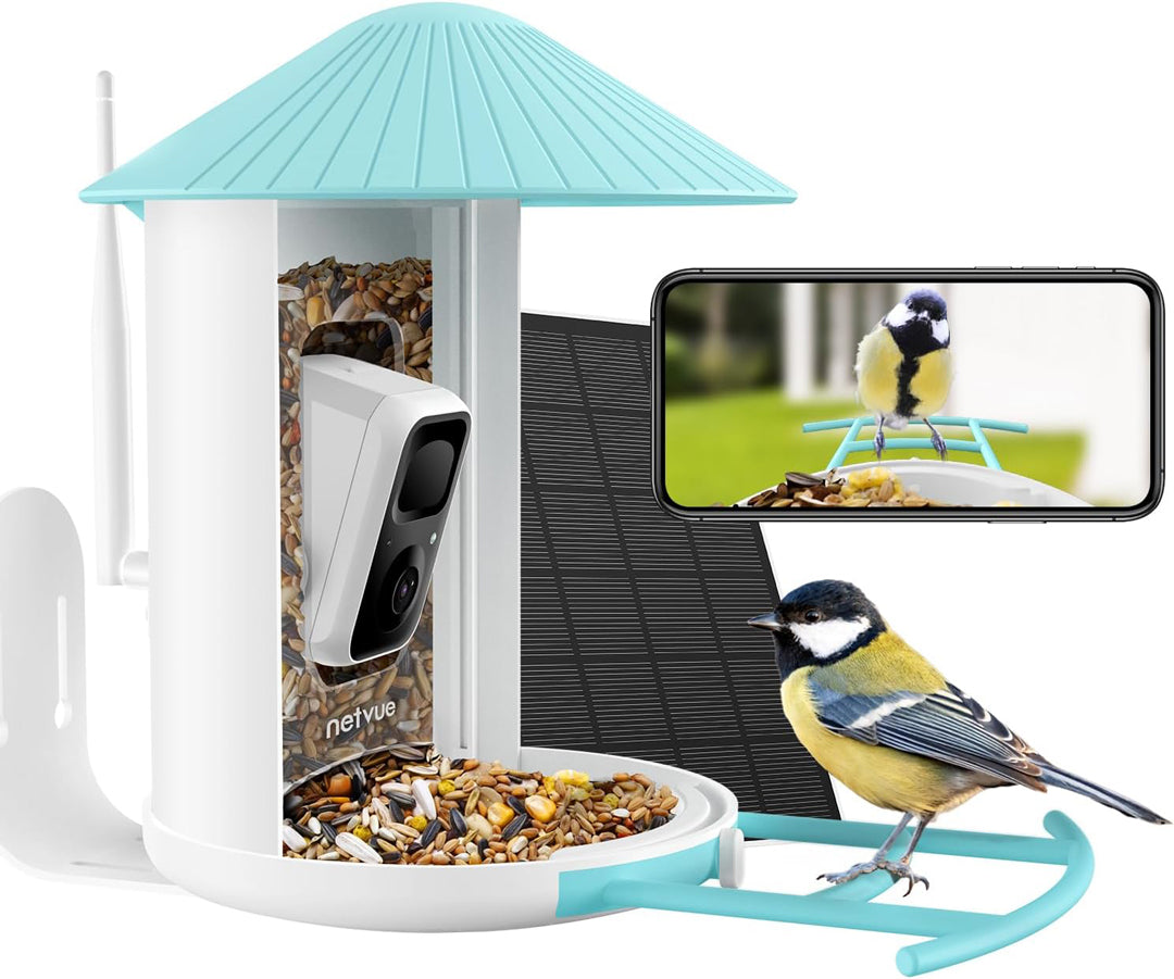 Birdfy Feeder mit Panel Solar- Vogelfutterhaus-Kamera, bestes Geschenk für Mama / Papa / Vogelliebhaber