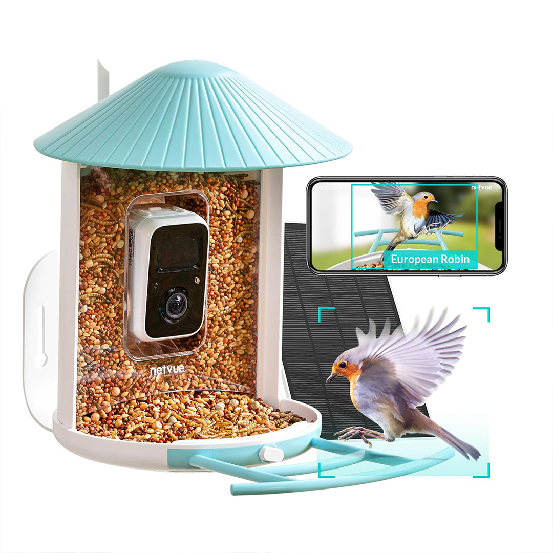 Birdfy Feeder mit Panel Solar- Vogelfutterhaus-Kamera, bestes Geschenk für Mama / Papa / Vogelliebhaber