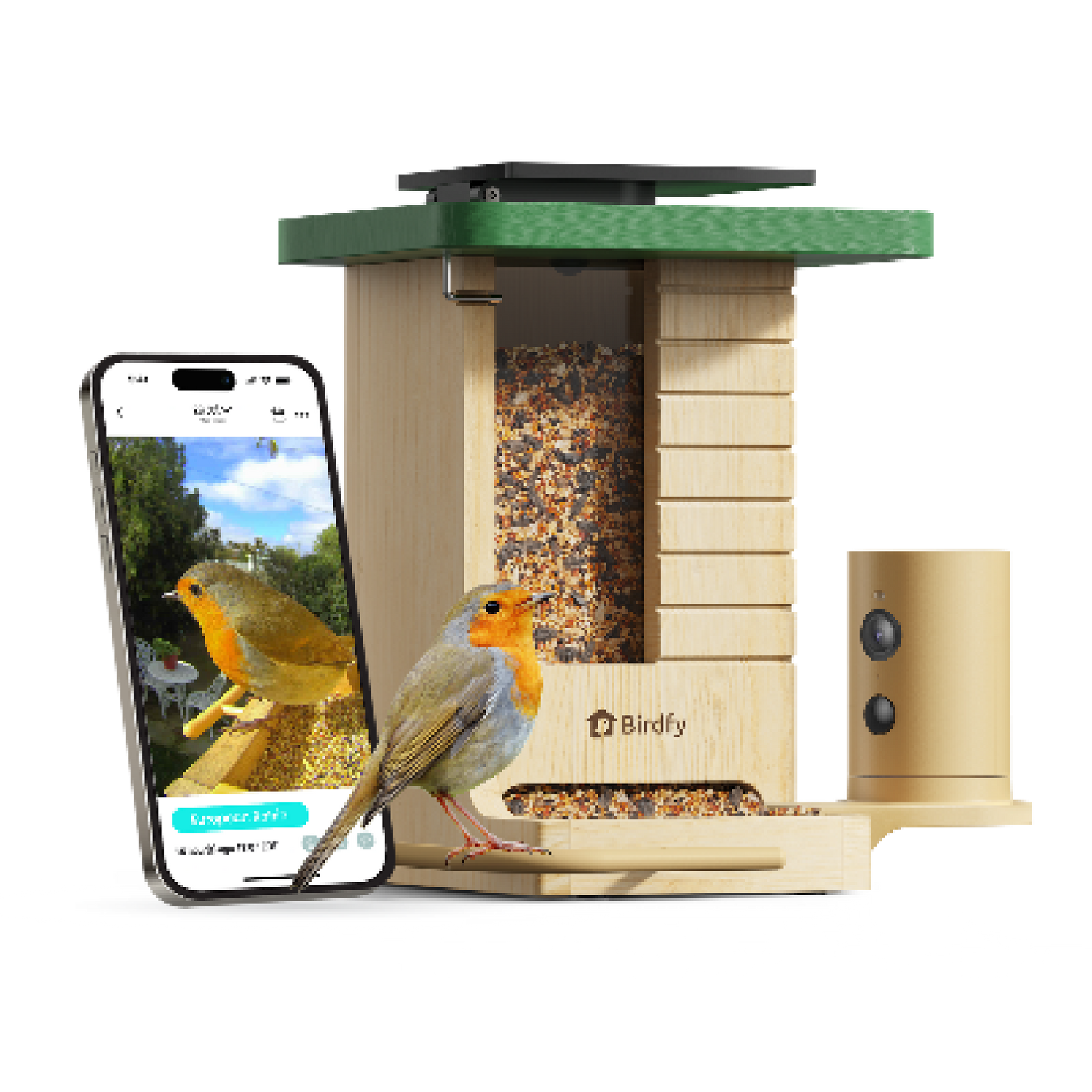 Birdfy Feeder Wood – Holziger Smart-Fütterer mit Kamera