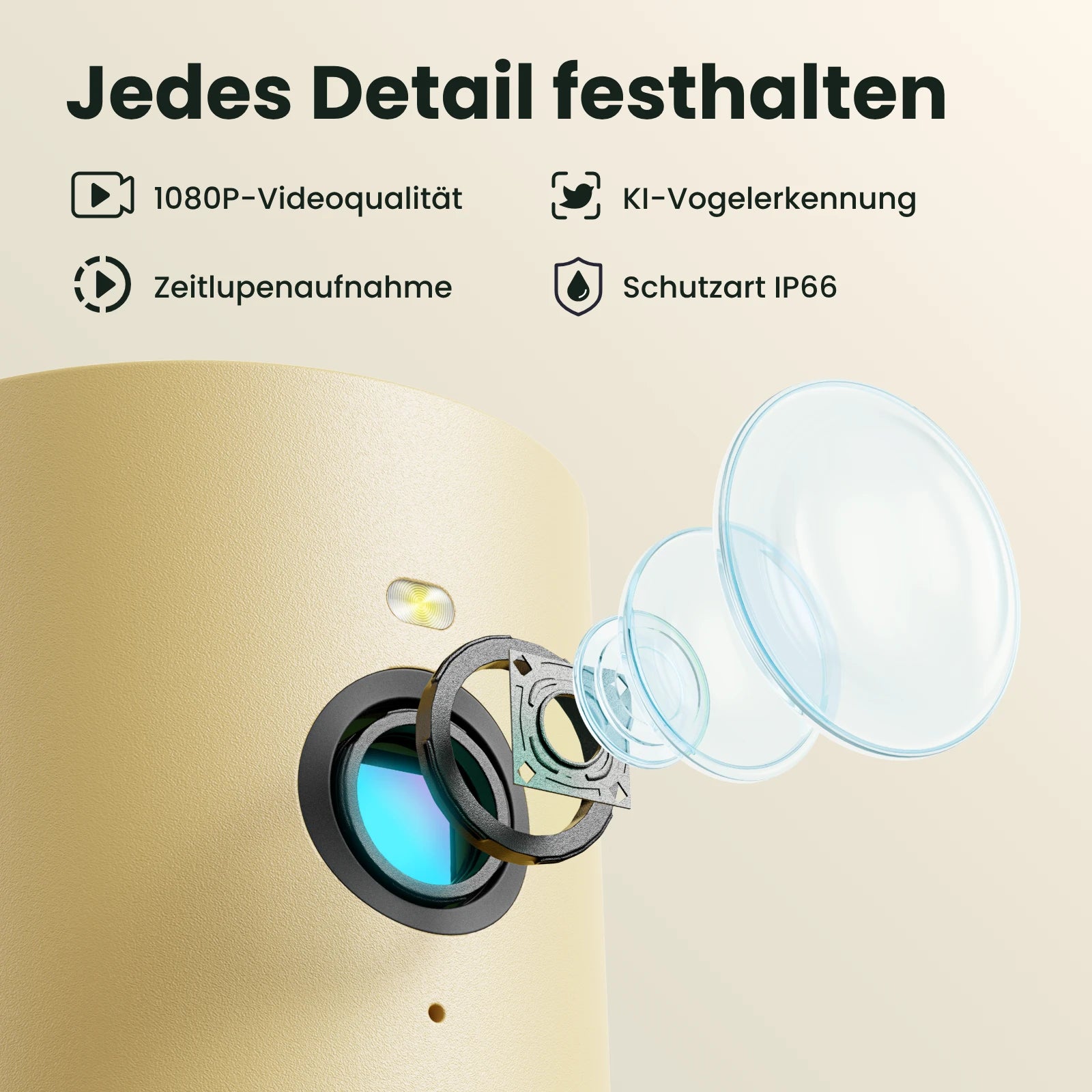 Birdfy Feeder Wood – Holziger Smart-Fütterer mit Kamera