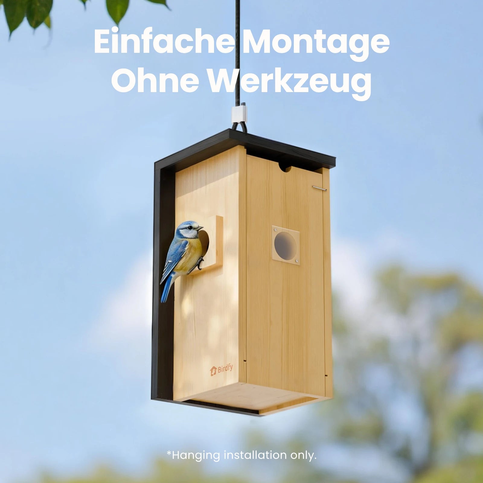 Birdfy Nest - Holzernes Smart-Vogelhaus mit Kamera