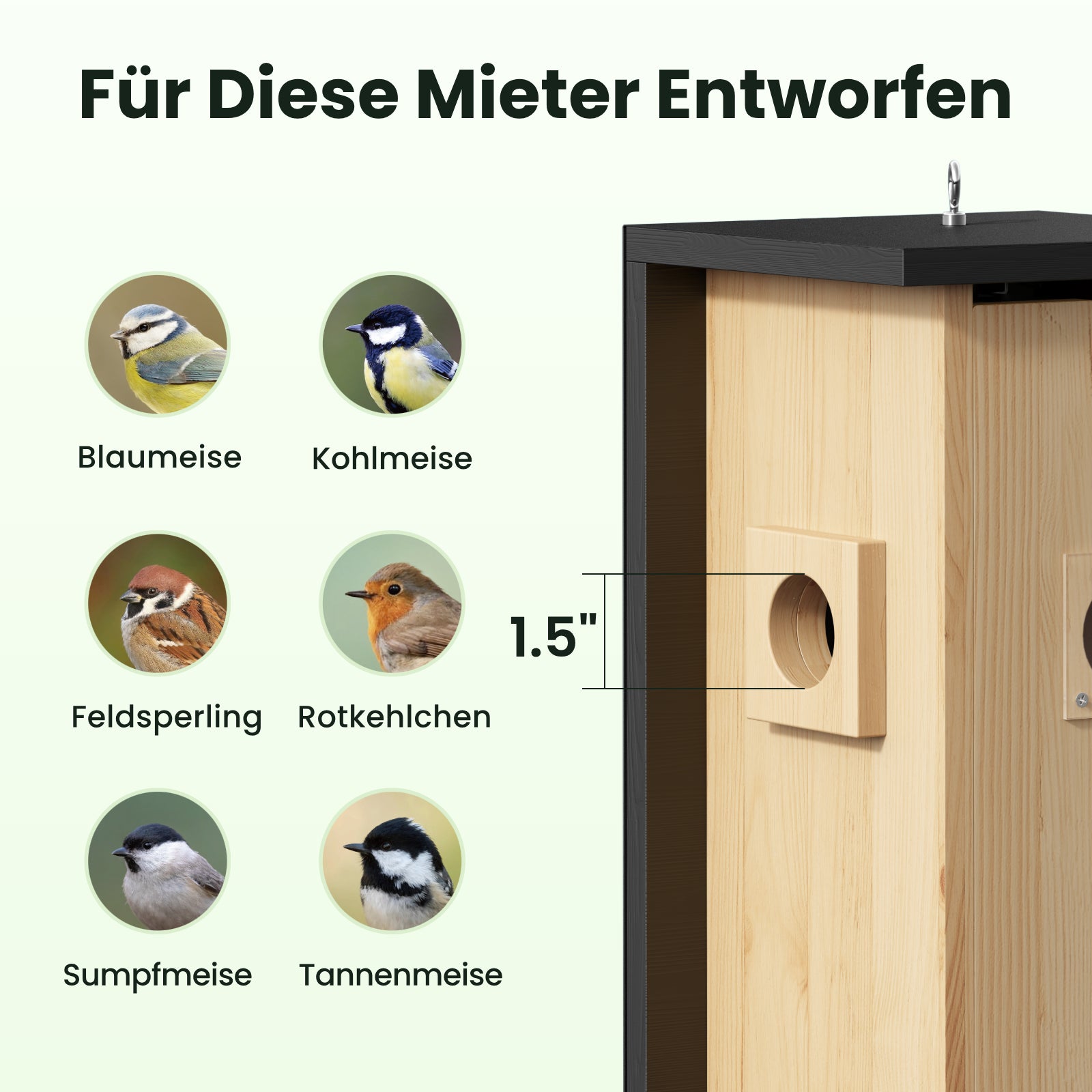 Birdfy Nest - Holzernes Smart-Vogelhaus mit Kamera
