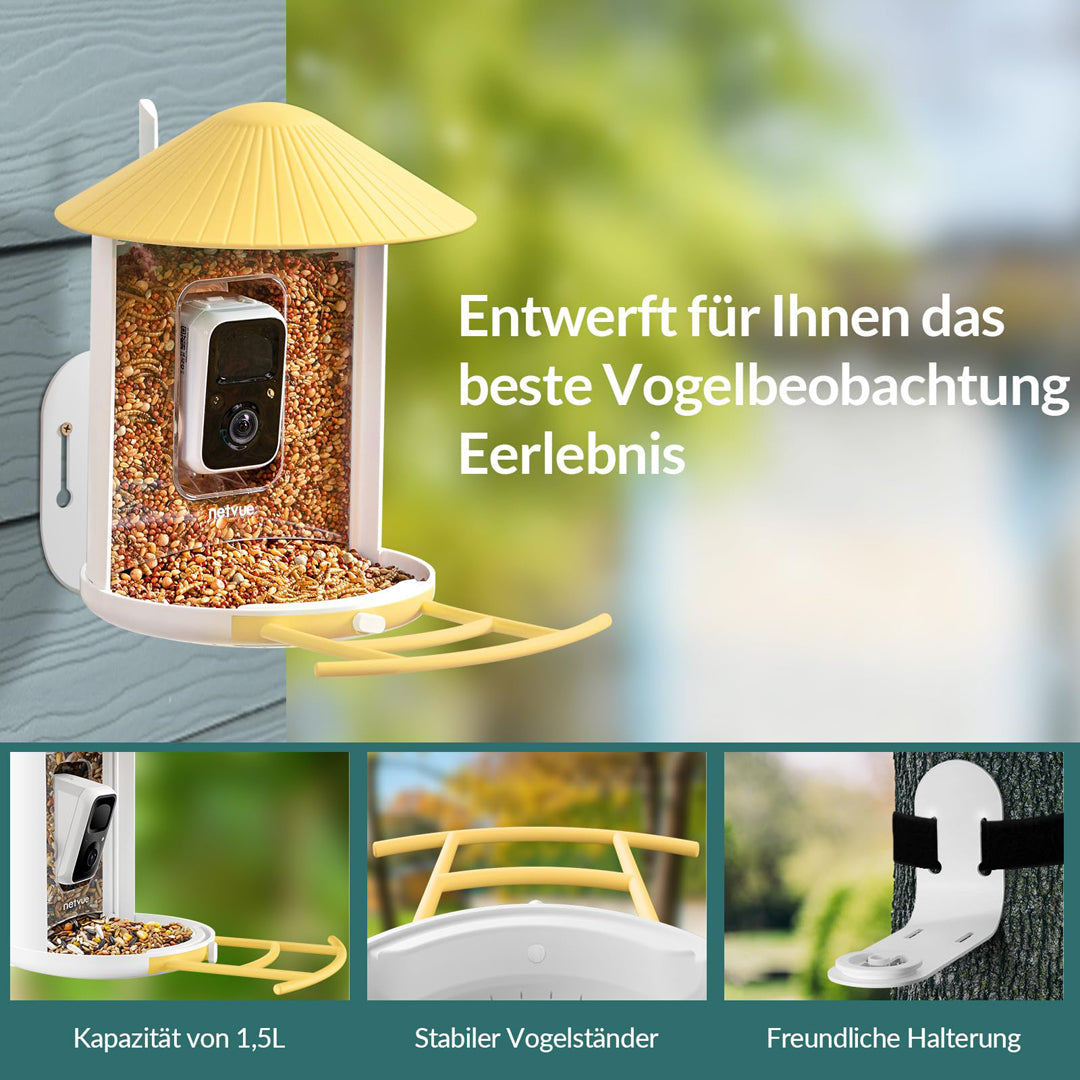 Birdfy Feeder Lite- Vogelfutterstation mit Kamera automatische Aufnahme von Vogelvideos