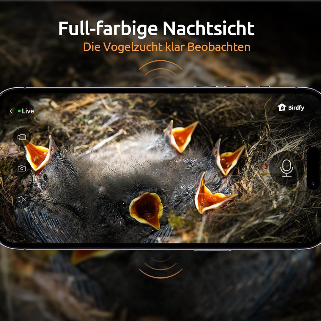 Birdfy Nest- Smart Vogelhaus mit Doppelkamera 1080P Automatische Aufzeichnung Vogel Nester, Schlüpfen