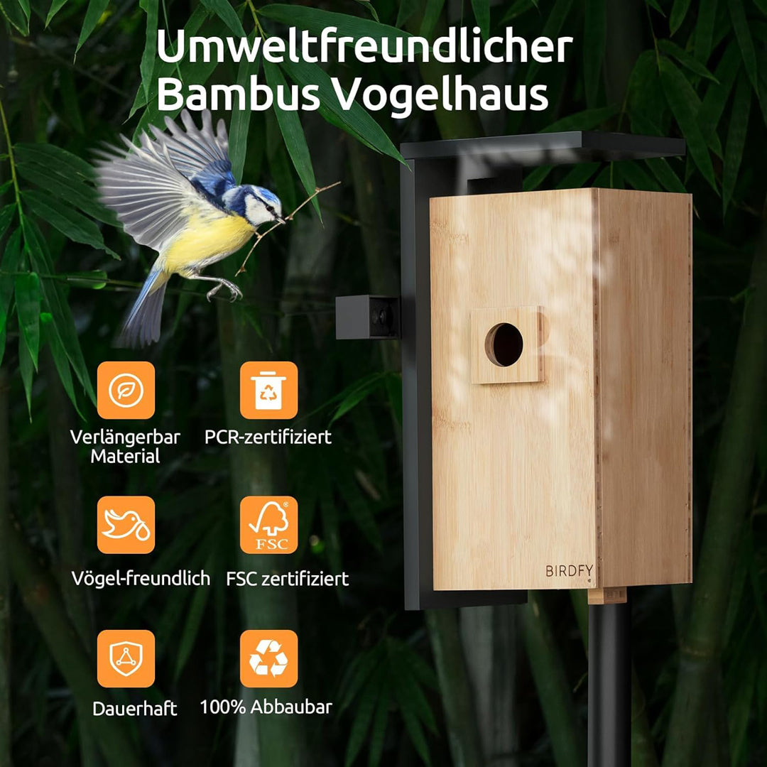 Birdfy Nest- Smart Vogelhaus mit Doppelkamera 1080P Automatische Aufzeichnung Vogel Nester, Schlüpfen