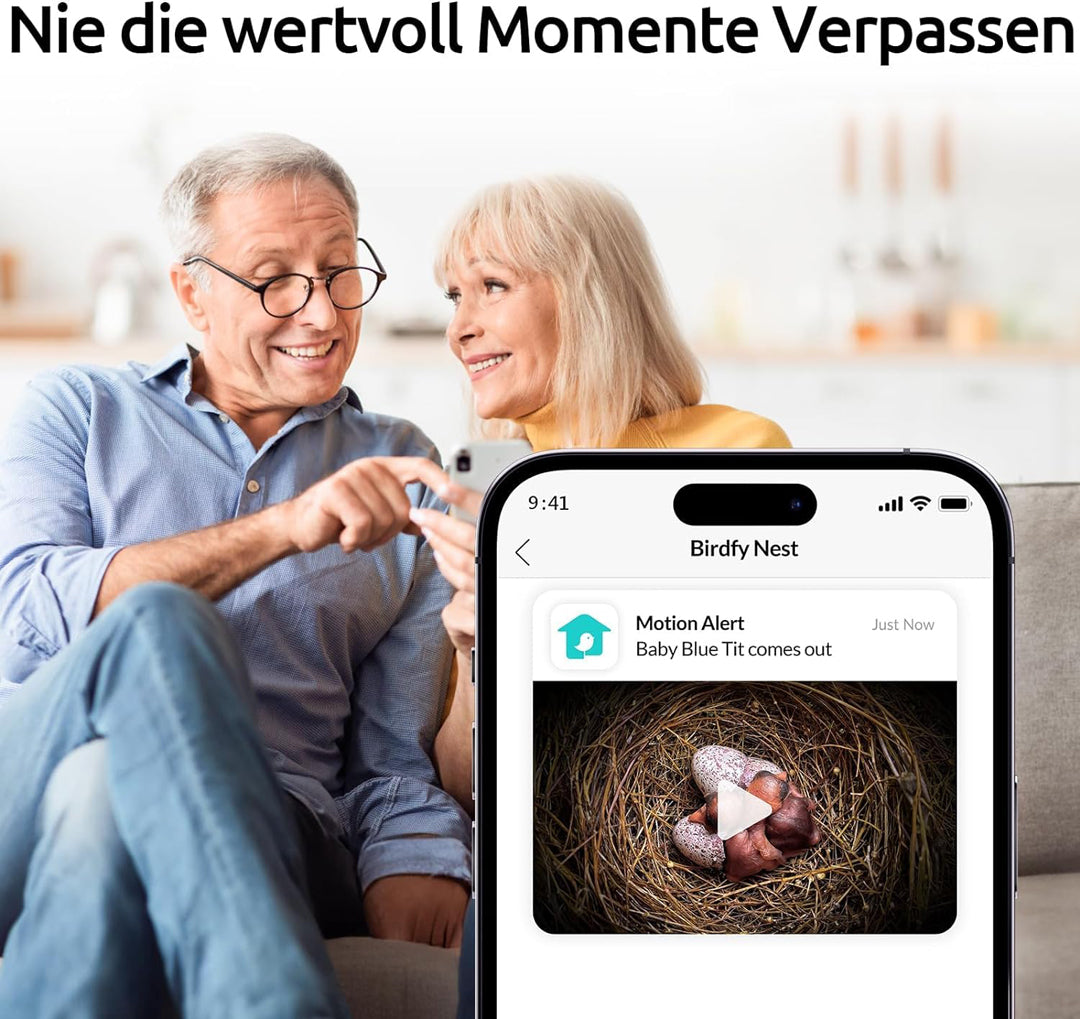 Birdfy Nest- Smart Vogelhaus mit Doppelkamera 1080P Automatische Aufzeichnung Vogel Nester, Schlüpfen